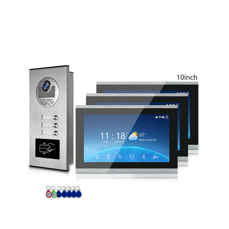 ANJIELO SMART 1-to-12 – Independent Intercom, No Interference | 4-Wire Video Intercom: 1080P Night Vision, 3-Way Unlock, Digital Photo Frame