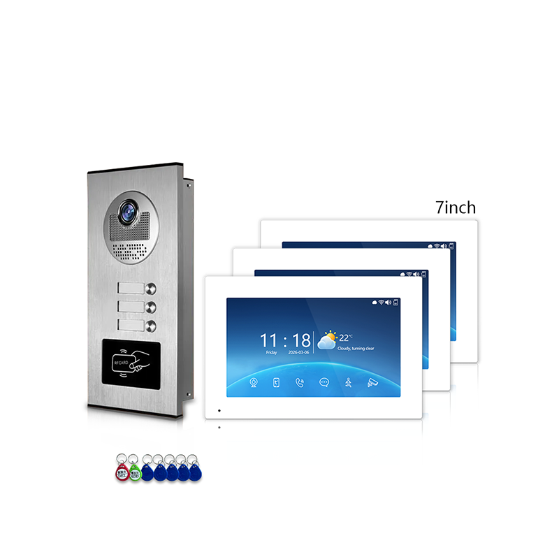 ANJIELO SMART 1-to-12 – Independent Intercom, No Interference | 4-Wire Video Intercom: 1080P Night Vision, 3-Way Unlock, Digital Photo Frame