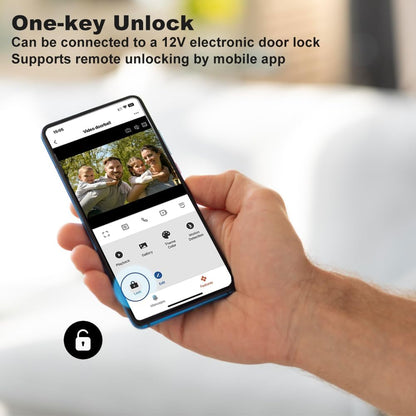 ANJIELO SMART HOME TUYA Video Doorbell Intercom(Wired), 1080P Video Doorbell Camera with 10" Touch Screen Monitor,Support Motion Detection, Multiple Unlocking Methods, 2 Cameras