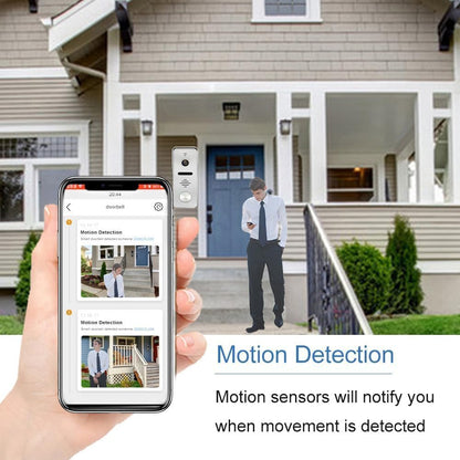 Anjielo Smart Home Wired Video Apartment Doorbell Intercom with 1080P HD Camera,7 Inch WiFi Touch Monitor System,Motion Detect,TUYA Smart Home Video Intercom Door Phone Kits for Home Villa