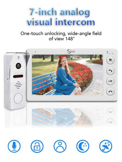 Anjielo Smart Home Security Intercom System 1080P HD Access Control Phone with Night Vision and Remote Unlocking