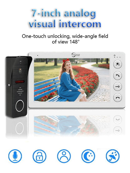Anjielo Smart Home Security Intercom System 1080P HD Access Control Phone with Night Vision and Remote Unlocking