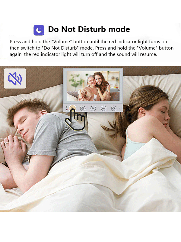 Anjielo Smart Home Video Intercom Systems 7-inch Display Monitor AHD Infrared Night Vision and Wide-angle Vision