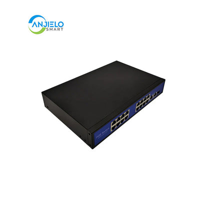 Anjielo Universal POE Ethernet switch IP phone home router 1-16 ports support af15.4W Network Power Supply,Power Supply Priority Mechanism Fast and Forwarding