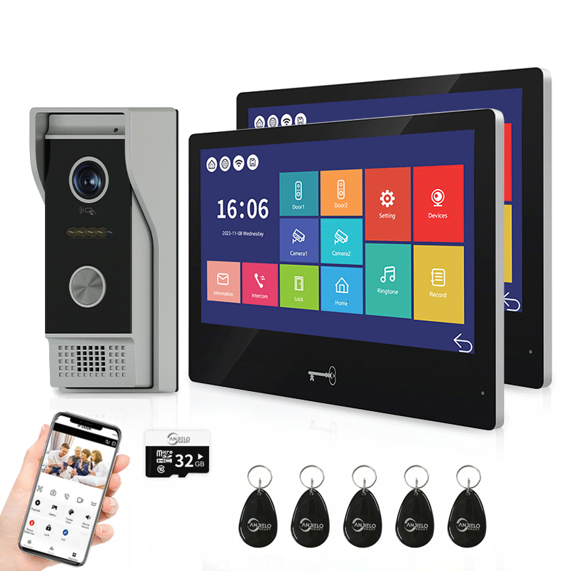 ANJIELO Smart Wires Video Intercom System- WiFi with Motion Detection Adjustable Detection Area