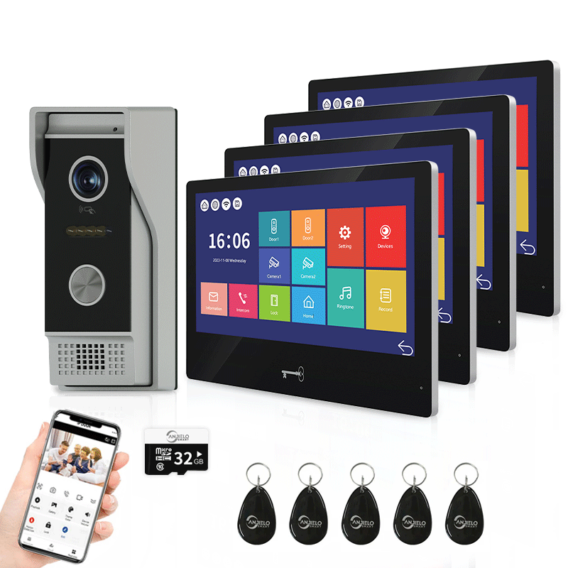 ANJIELO Smart Wires Video Intercom System- WiFi with Motion Detection Adjustable Detection Area