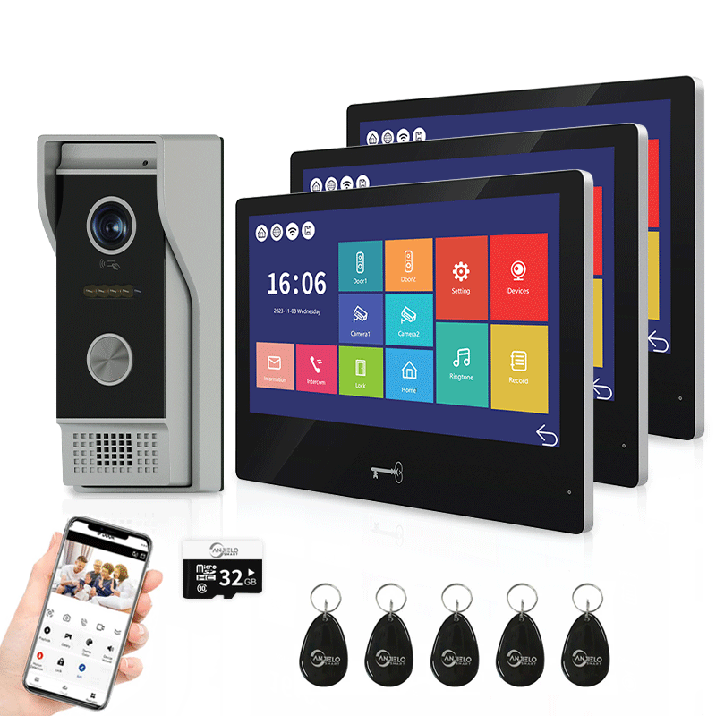 ANJIELO Smart Wires Video Intercom System- WiFi with Motion Detection Adjustable Detection Area