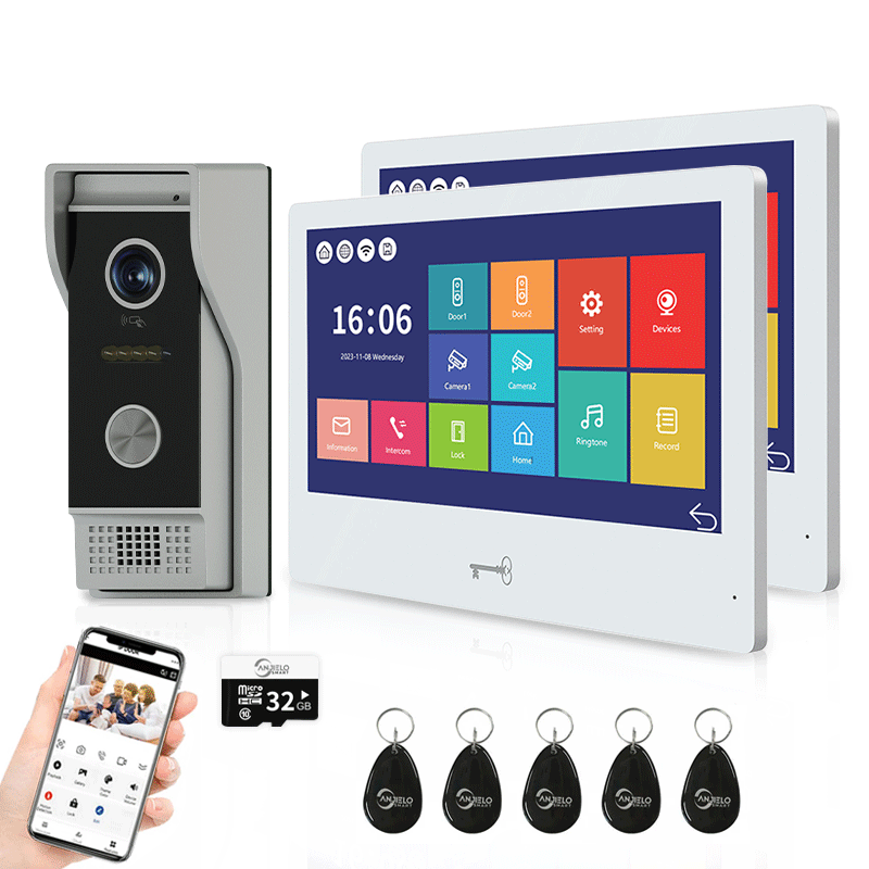 ANJIELO Smart Wires Video Intercom System- WiFi with Motion Detection Adjustable Detection Area