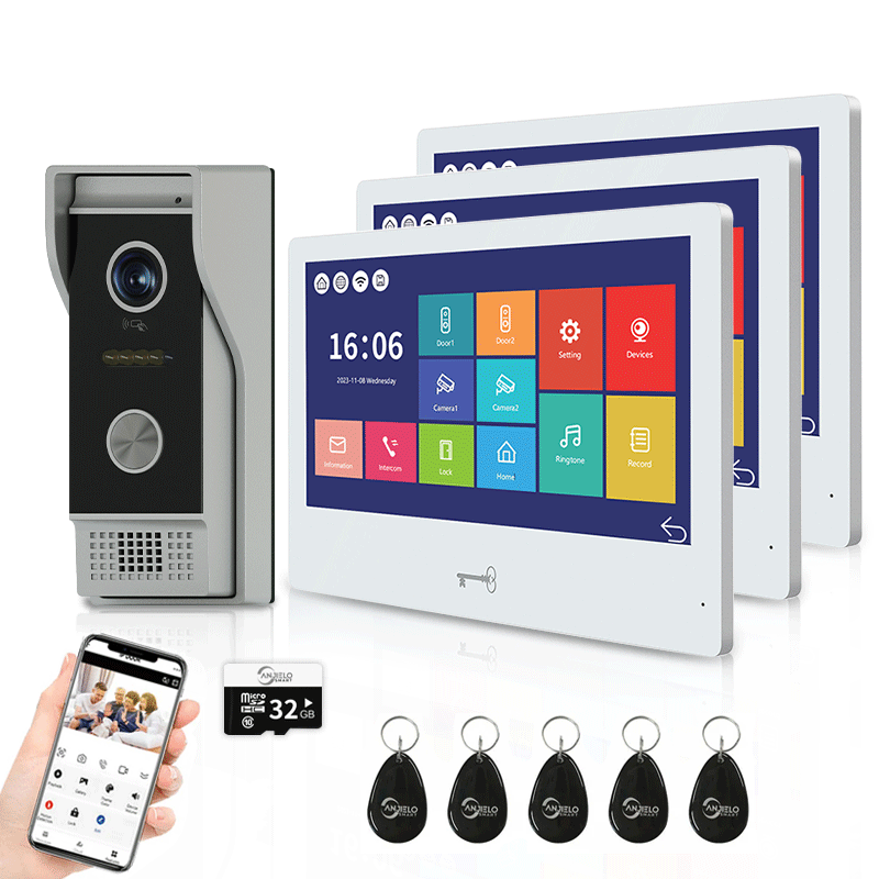 ANJIELO Smart Wires Video Intercom System- WiFi with Motion Detection Adjustable Detection Area