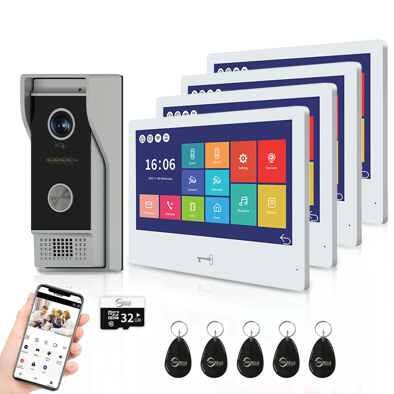 ANJIELO Smart Wires Video Intercom System- WiFi with Motion Detection Adjustable Detection Area