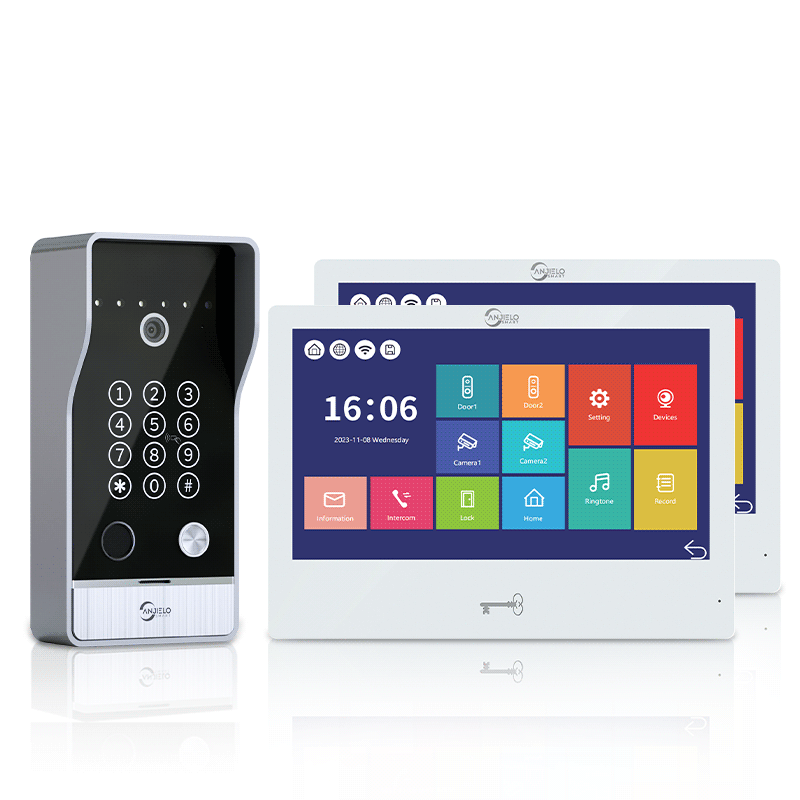 Anjielo 7-inch Smart Monitoring Video Doorbell Intercom System Waterproof Door Entry Intercom  for Villas