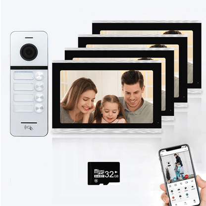 Anjielo Smart Home Full Touch Screen Anjielo WiFi Video Intercoms - Tuya Smart 7/10 Inch Intercom for Two Doors with 1080p Resolution and 160° Viewing Angle