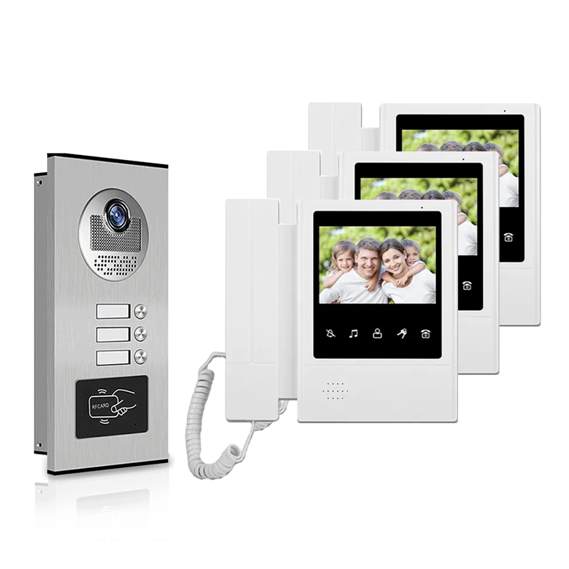 Anjielo Smart Home Indoor and Outdoor Building Video Intercom System with Remote Monitoring Features