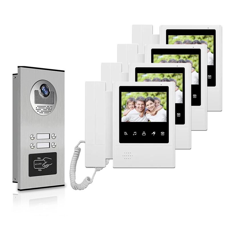Anjielo Smart Home Indoor and Outdoor Building Video Intercom System with Remote Monitoring Features
