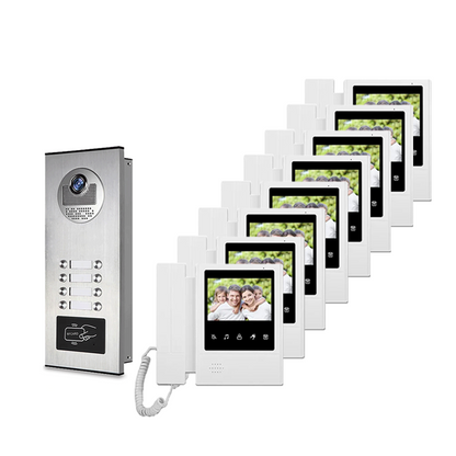 Anjielo Smart Home Indoor and Outdoor Building Video Intercom System with Remote Monitoring Features