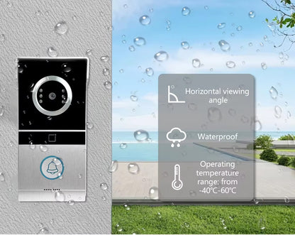 Anjielo Smart Home HD WIFi Video Intercom System Doorbell with RFID Unlock IR Night Vision for Home