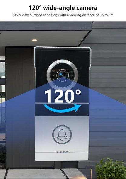 Anjielo Smart Home HD WIFi Video Intercom System Doorbell with RFID Unlock IR Night Vision for Home