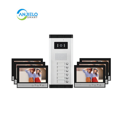 AnjieloSmart Tuya Wifi 9 inch Video Door Phone Intercom System for 2/3/4/5/6/8/10/12 Villa video Intercom Camera For Multi-Apartment