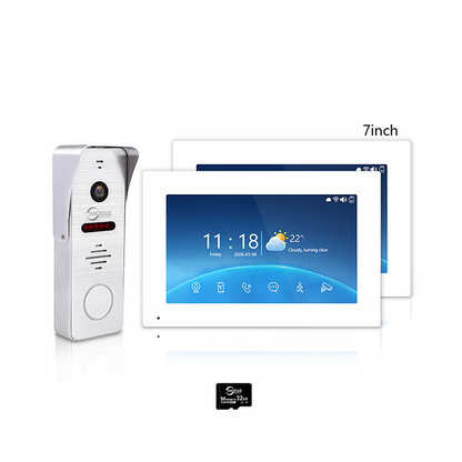 ANJIELO 4-Wire Video Intercom System – 7"/10" Indoor Monitor, Night Vision, Motion Detection, Two-Way Audio, Tuya/Smart Life App, IP65 Weatherproof Door Station with Rain Cover