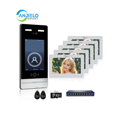 Anjielo Smart Home Advanced facial recognition authentication, supporting card, password, and face authentication, freeing your hands for convenient entry and exit