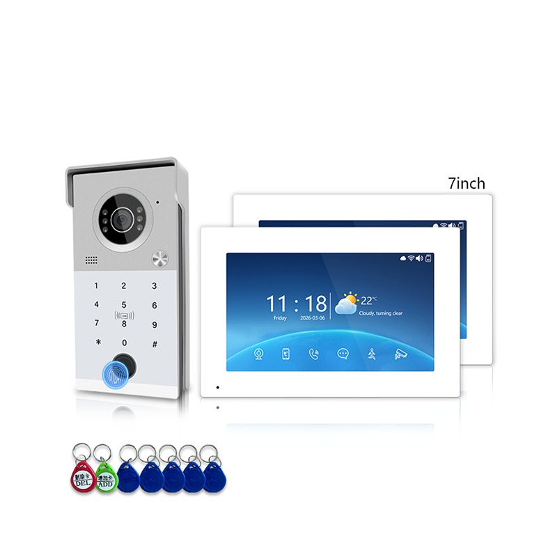ANJIELO 4-Wire Fully Digital Video Intercom System: Clear Night Vision, Multi-Unit Intercom, Tuya Smart Ecosystem