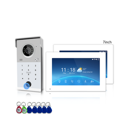 ANJIELO 4-Wire Fully Digital Video Intercom System: Clear Night Vision, Multi-Unit Intercom, Tuya Smart Ecosystem