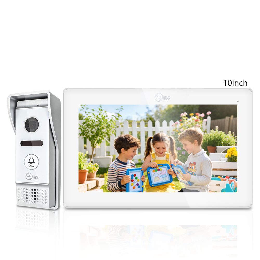 Tuya Smart WiFi Video Intercom System 7 Inch Touch Screen Monitor, 2-Way Audio Doorbell Camera, Infrared Night Vision Motion Detection Home Security Door Phone