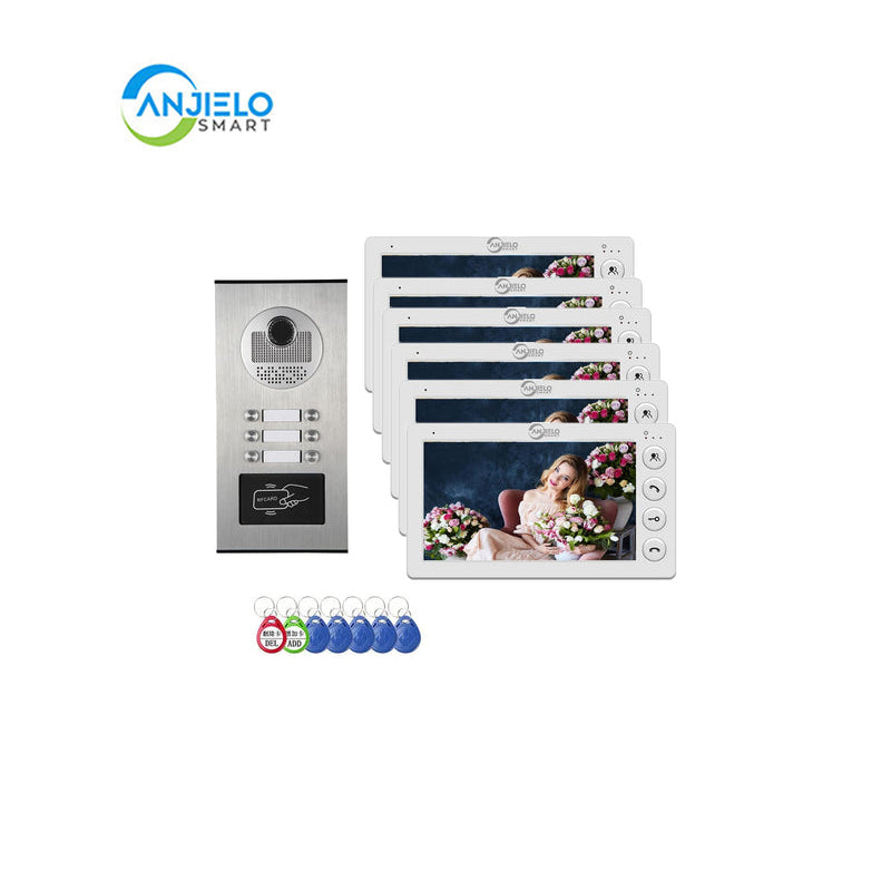 Anjielo Smart Home Seamless Building Communication with Anjielo Smart Building Video Intercom System - Real-time Monitoring & Expands Up to 12 Units