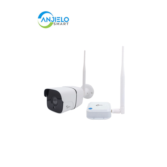 Anjielo Smart Home Weatherproof 2MP WiFi HaLow IP Camera with Motion Detection for Remote Monitoring