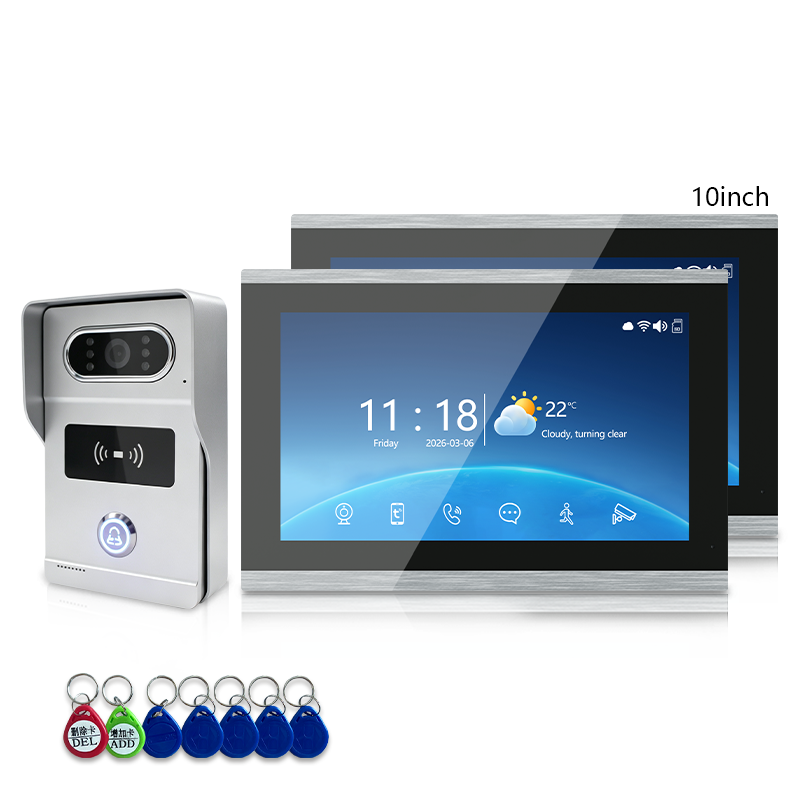 Smart 4-Wire Video Intercom Doorbell 2-Way Audio Night Vision Motion Alert & Digital Photo Frame& Home Intercom