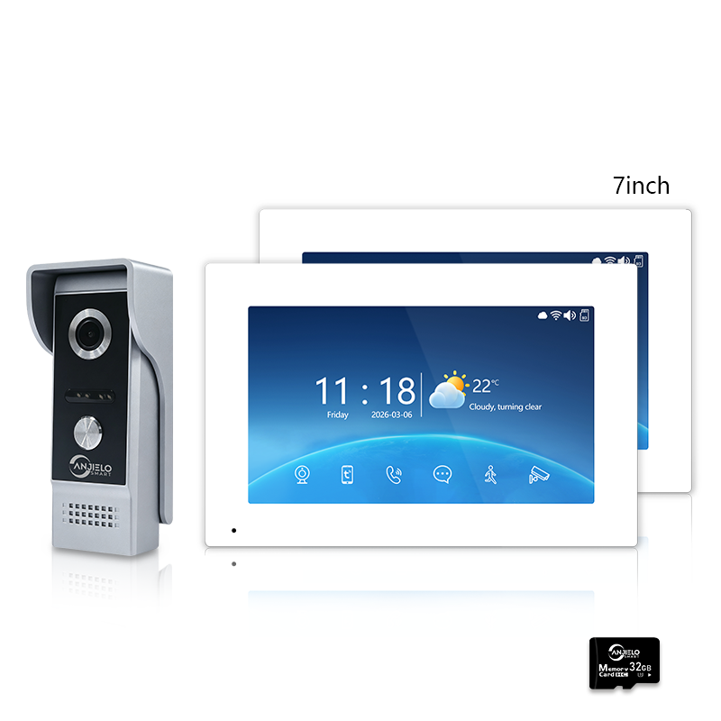 Anjielo Smart 4-Line Smart Video Intercom System with Tuya App Two-Way Audio Motion Detection and Remote Home Monitoring