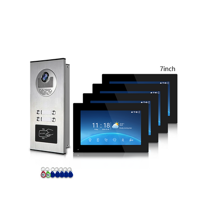 ANJIELO SMART 1-to-12 – Independent Intercom, No Interference | 4-Wire Video Intercom: 1080P Night Vision, 3-Way Unlock, Digital Photo Frame