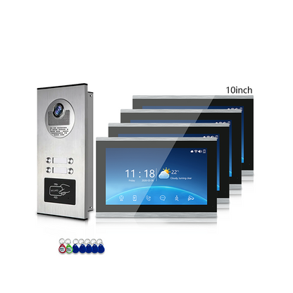 ANJIELO SMART 1-to-12 – Independent Intercom, No Interference | 4-Wire Video Intercom: 1080P Night Vision, 3-Way Unlock, Digital Photo Frame