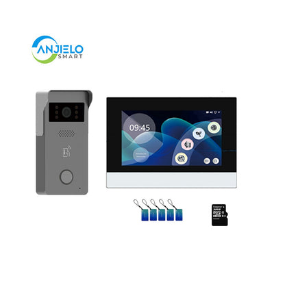 Anjielo Smart Home WIFI Video Intercom Door Phone by Tuya 1080P Full HD, 7 Inch Color Touch Display for Smart Home
