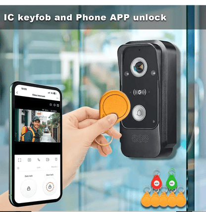 Anjielo Smart Home 1080P New Wifi 4 Wired Video Intercom Doorbell Supports Mobile Phone Remote Control and Smart Home