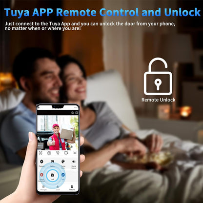 Anjielo Smart Home Wired Video Doorbell Apartment Intercom 7 inch Touch Monitor 1080P Door Camera TUYA Smart Home Door Phone Kits 3 in 1 Unlock RFID Card for Home Villa,32G