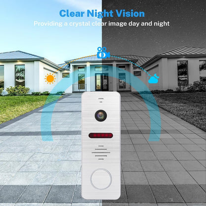 Anjielo Smart Home Video Doorbell Home Intercom with 1080P Video Entry Doorphone Door Camera,10 Inch Touch WiFi Monitor System(Wired),TUYA WiFi Smart Home Video Intercom Door Phone Kits for Villa Apartment