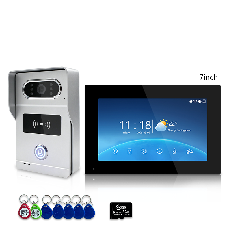 Smart 4-Wire Video Intercom Doorbell 2-Way Audio Night Vision Motion Alert & Digital Photo Frame& Home Intercom