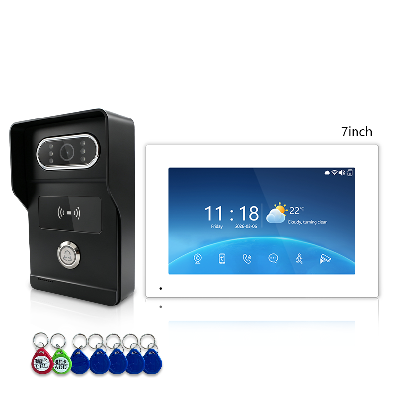 Anjielo Smart 4-Wire Video Intercom Doorbell System 2-Way Audio Night Vision Motion Alert & Digital Photo Frame& Home Intercom