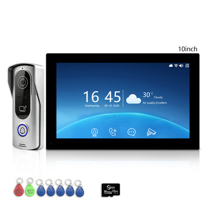 ANJIELO 2-Wire Tuya Smart Video Intercom System | 1080P Wired Video Doorbell with Touch Screen Monitor, RFID Card Unlock, Infrared Night Vision, Motion Detection, Remote Unlock
