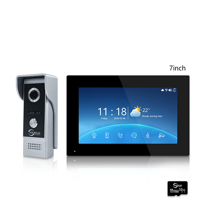 Anjielo Smart 4-Line Smart Video Intercom System with Tuya App Two-Way Audio Motion Detection and Remote Home Monitoring