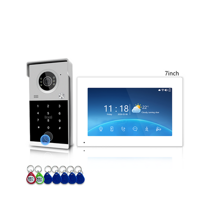 ANJIELO 4-Wire Fully Digital Video Intercom System: Clear Night Vision, Multi-Unit Intercom, Tuya Smart Ecosystem