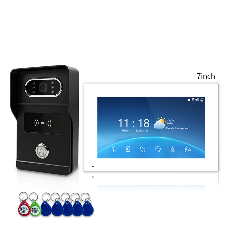 Smart 4-Wire Video Intercom Doorbell 2-Way Audio Night Vision Motion Alert & Digital Photo Frame& Home Intercom