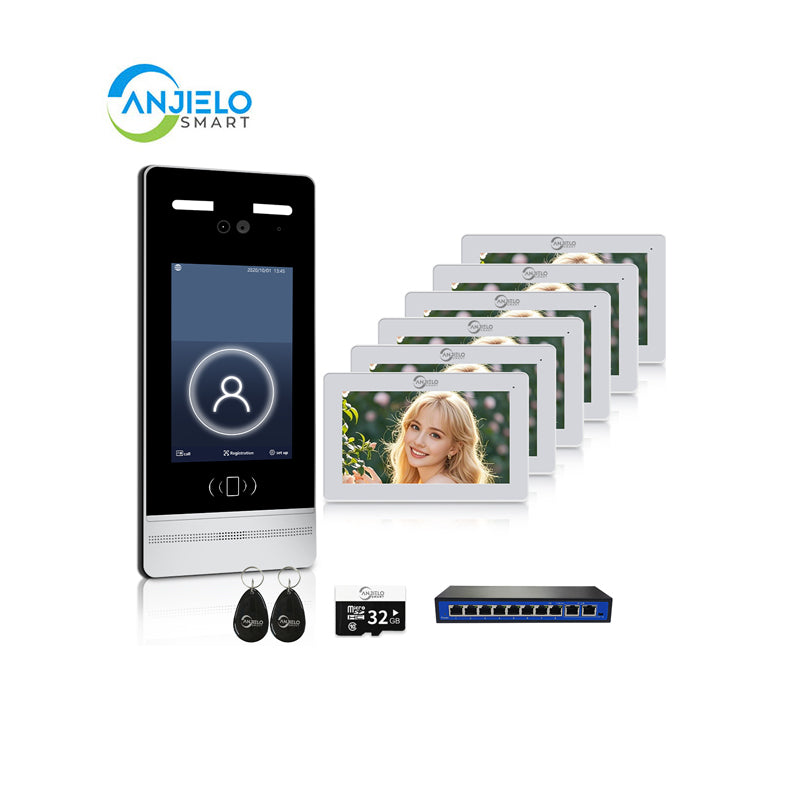 Anjielo Smart Home Advanced facial recognition authentication, supporting card, password, and face authentication, freeing your hands for convenient entry and exit