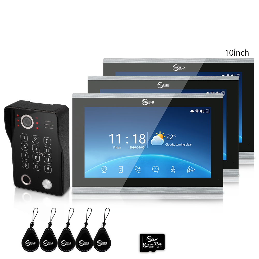 Tuya Smart 4-Wire Video Intercom System with 5-in-1 Unlock, Digital Photo Frame & Background Music, WiFi Doorbell Camera