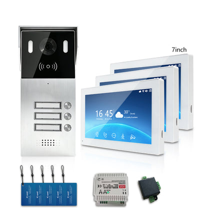 ANJIELO 2-Wire Multi-Tenant Tuya Smart Video Intercom System | Multi-Apartment Video Door Phone, Remote App Unlock, Waterproof Outdoor Station, 7/10 inch Indoor Touch Monitor