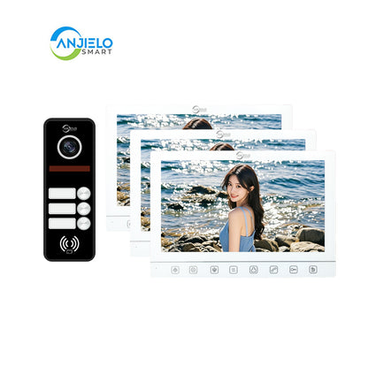 Anjielo Smart Home 7-Inch Smart Touchscreen Video Door Phone with 1080P HD Camera & Night Vision - 2-Door Intercom System for Homes, Villas and Apartments