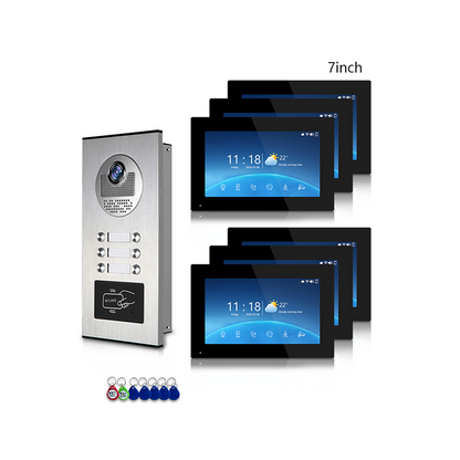 ANJIELO SMART 1-to-12 – Independent Intercom, No Interference | 4-Wire Video Intercom: 1080P Night Vision, 3-Way Unlock, Digital Photo Frame