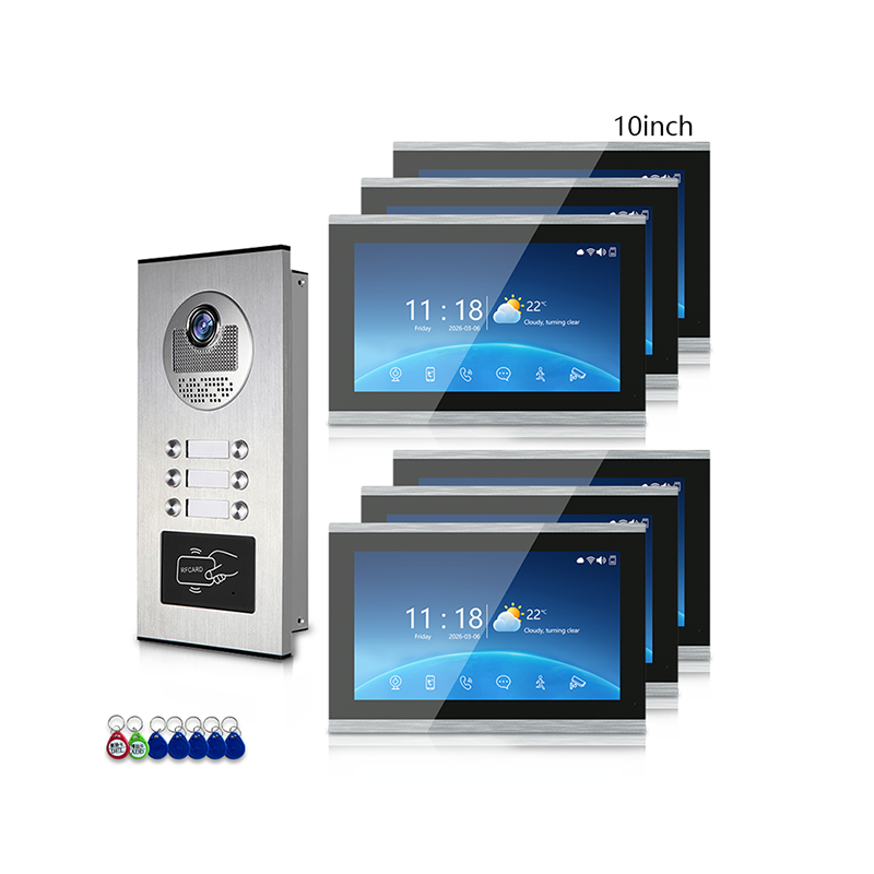 ANJIELO SMART 1-to-12 – Independent Intercom, No Interference | 4-Wire Video Intercom: 1080P Night Vision, 3-Way Unlock, Digital Photo Frame