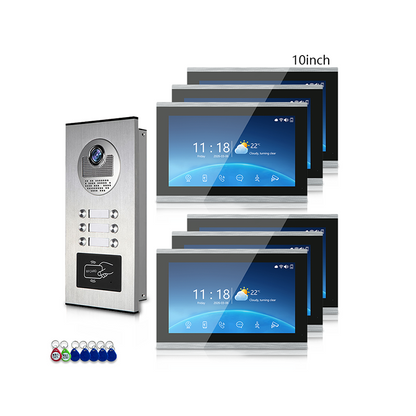 ANJIELO SMART 1-to-12 – Independent Intercom, No Interference | 4-Wire Video Intercom: 1080P Night Vision, 3-Way Unlock, Digital Photo Frame